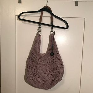 The Sak Crochet Lavender Bucket Tote